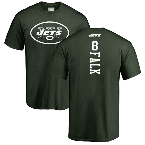 New York Jets Men Green Luke Falk Backer NFL Football #8 T Shirt